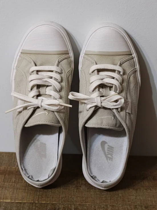 Nike Hermosa Y2K Slip-On Canvas Mules in Beige Women's Size 8.5 - Picture 8 of 9